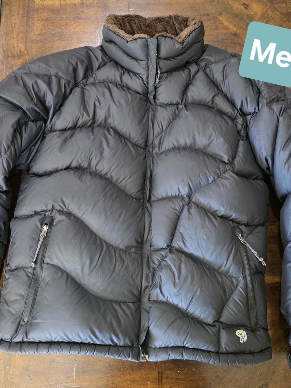 Women's Mountain Hardwear Down Puffer Jacket — Medium, Black